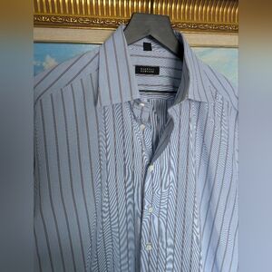 Barneys New York Blue Striped Shirt